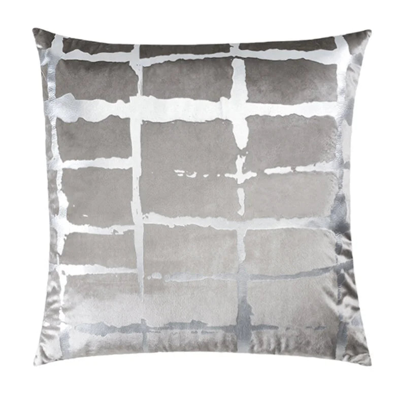Oslo Pillow in Grey, square front on a white background