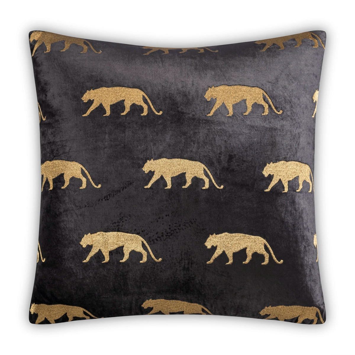 Rica Ivory Gold Embroidered Pillow by Maison Burgos