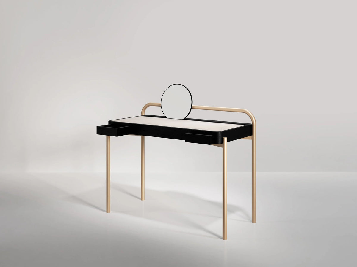 Roll Desk with brass legs by Maison Burgos