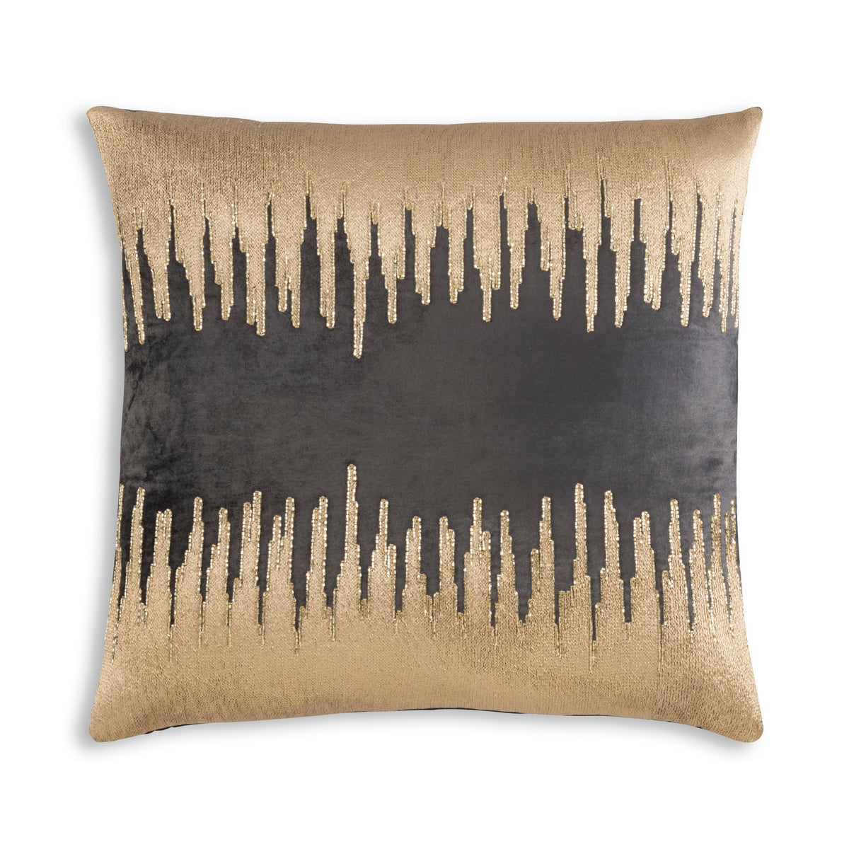 Sayra Pillow - Charcoal Gold by Maison Burgos