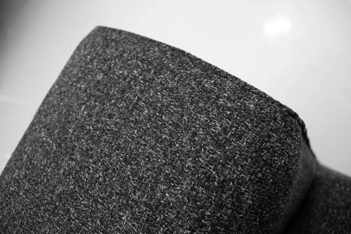 Scoop Sectional Sofa close-up of the Peppercorn Tweed fabric