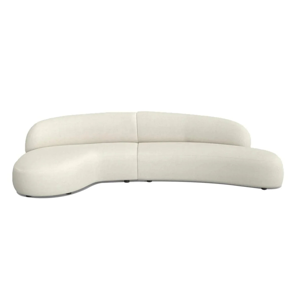 Moritz 2-Piece Sectional in Alabaster, front view