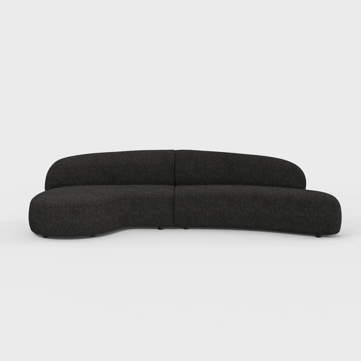 Moritz 2-Piece Sectional in Licorice Boucle, front view