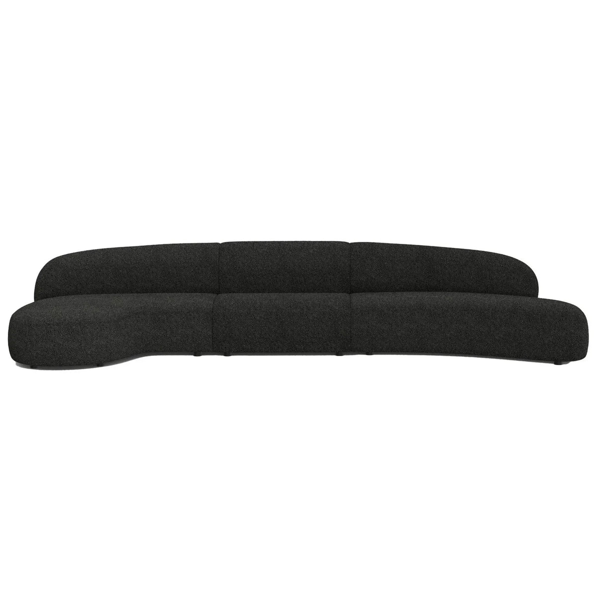 Moritz Sectional 3-Piece, Licorice Boucle, chaise facing left by Maison Burgos