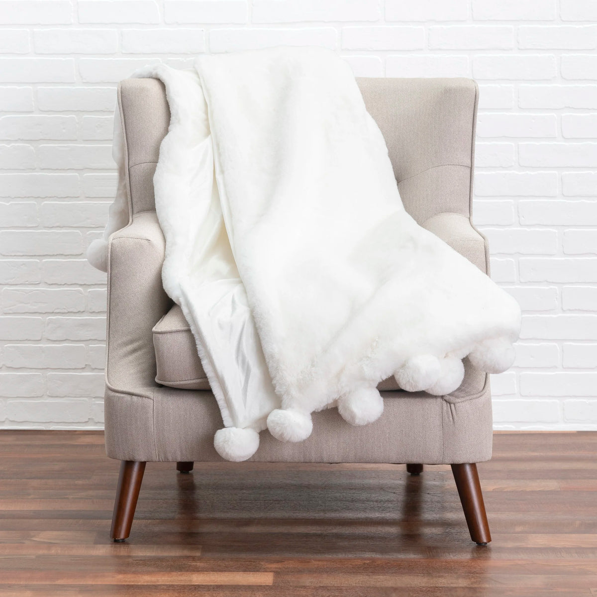 Snow Ivory Throw by Maison Burgos