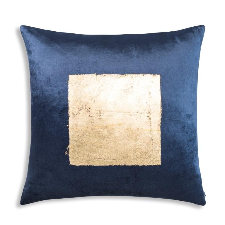Verona Pillow — Square, Navy Gold