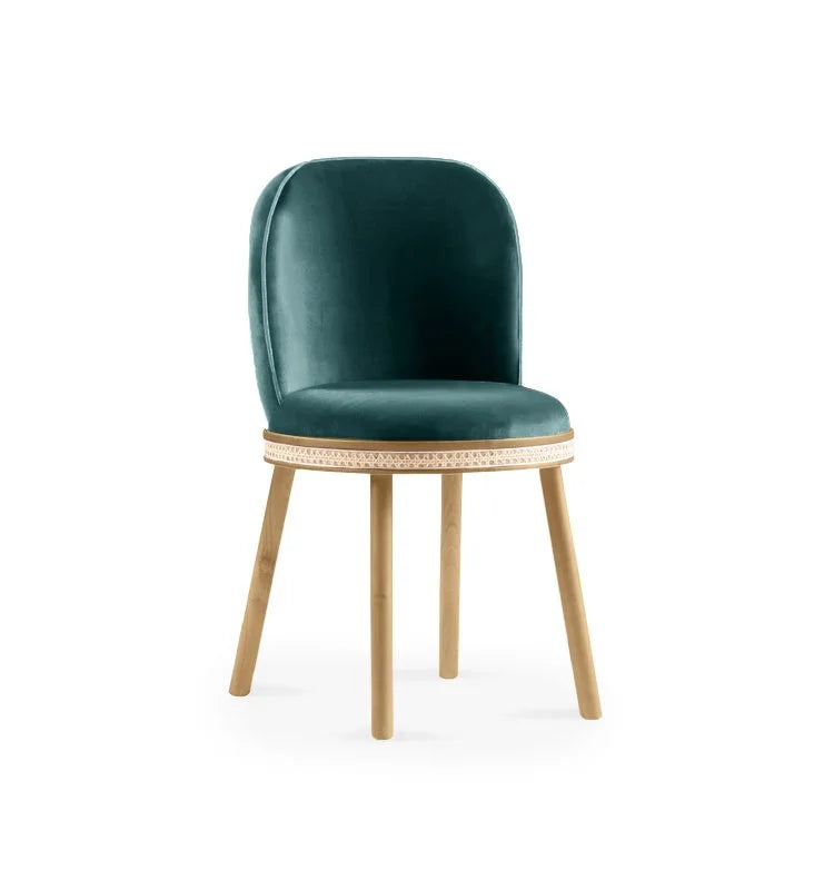 Alma chair Natural Oak Duck Velvet