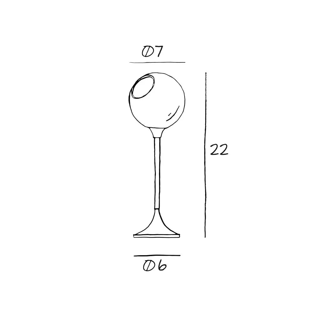 Ballroom Table Lamp dimensions drawing with measurements