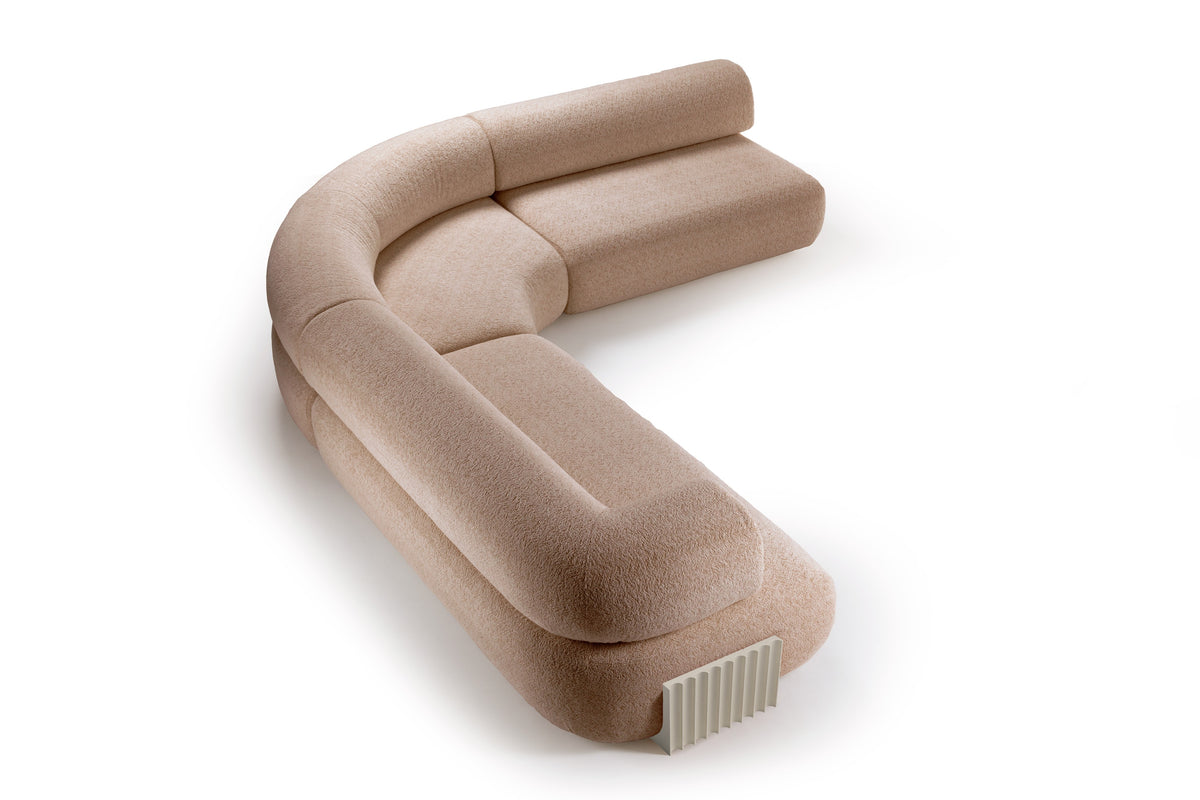 Carmel Lacquer Modular Sofa lacquered foot detail by Maison Burgos