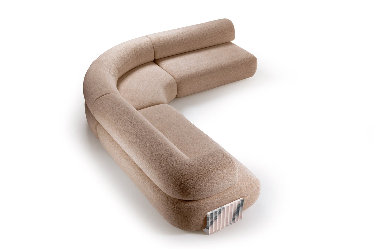 Carmel Marble Modular Sofa angled view by Maison Burgos