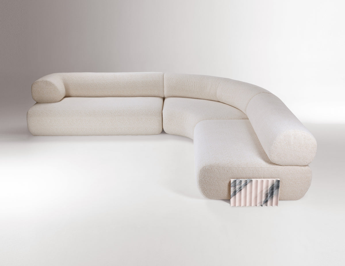 Carmel Marble Modular Sofa marble detail by Maison Burgos