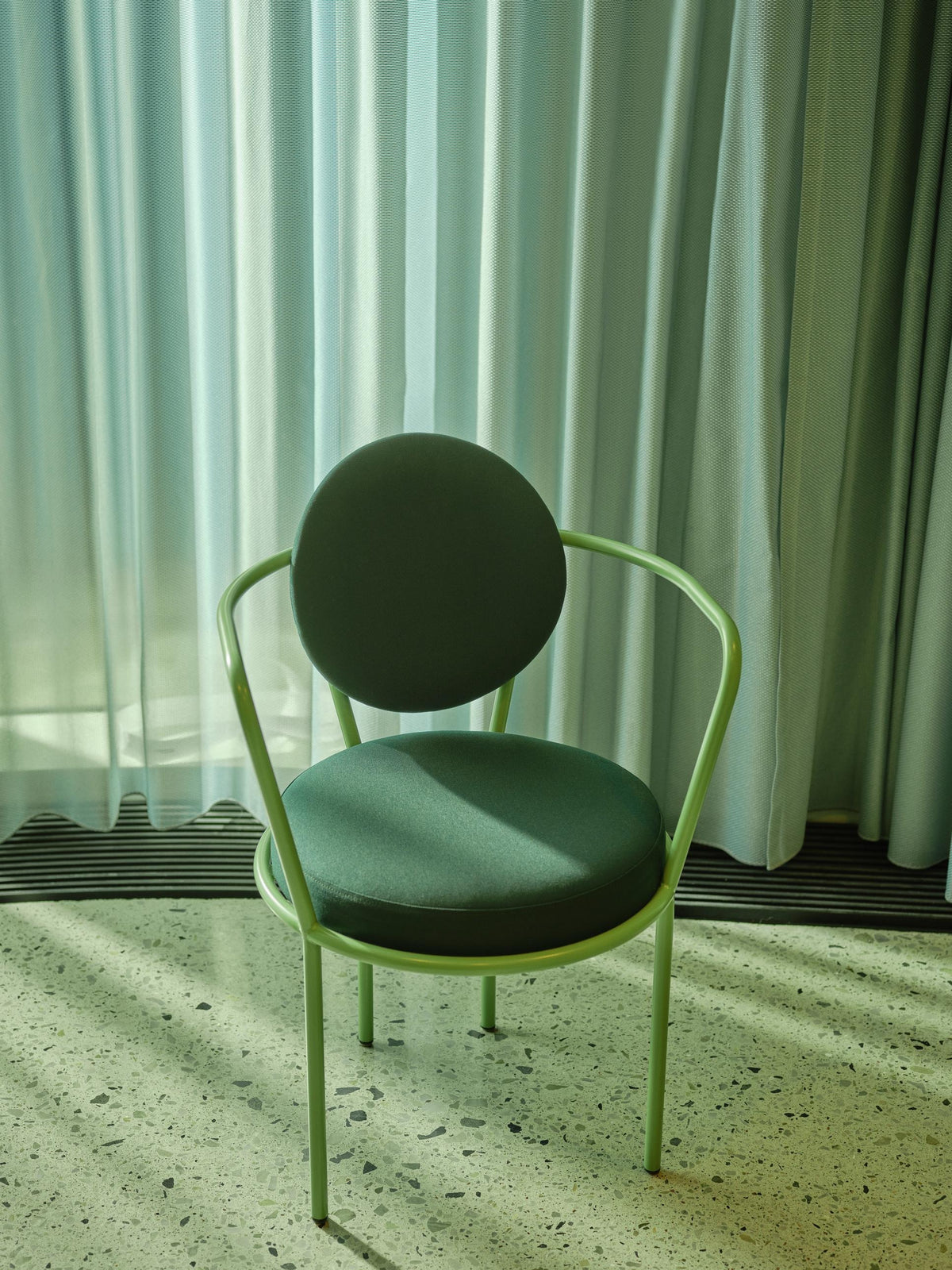 Casablanca Chair with green frame by Maison Burgos
