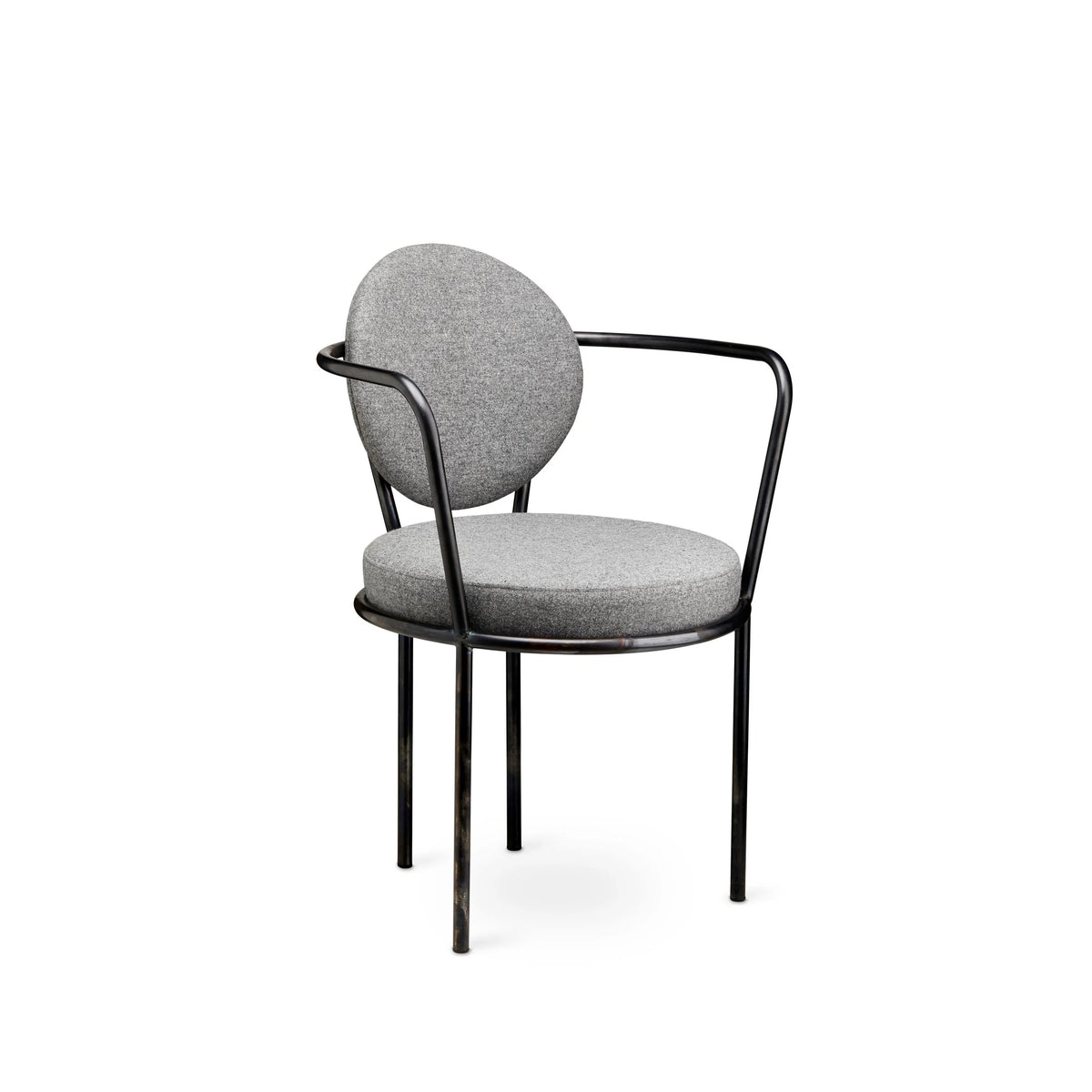 Casablanca Chair - Raw Frame in Stone Fabric with raw metal frame