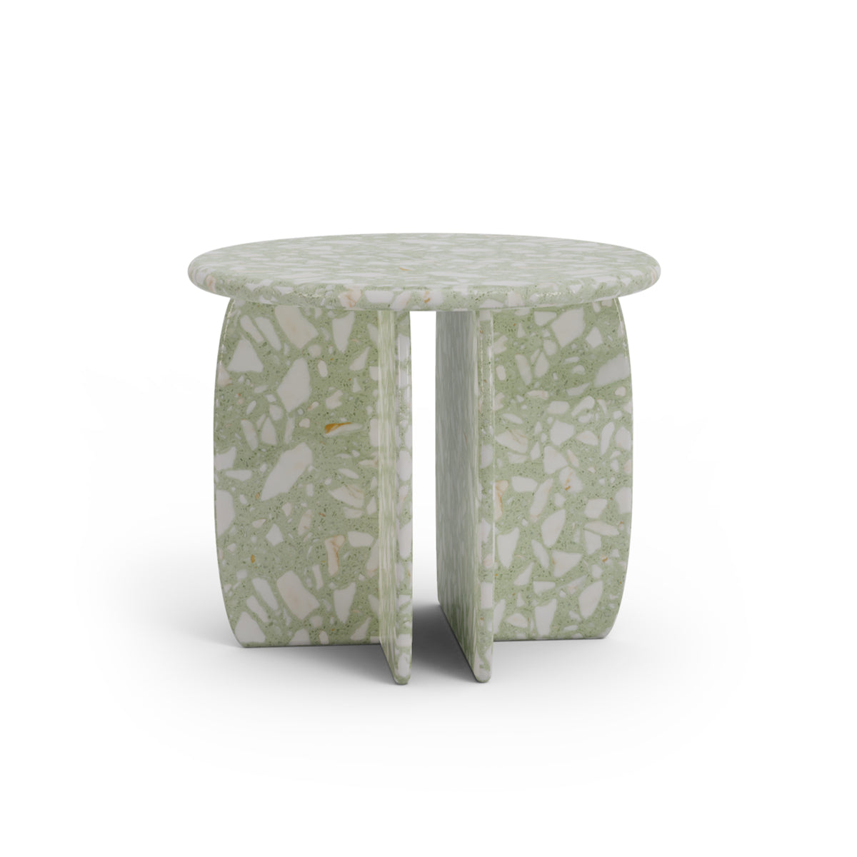 Catus Marble Side Table, side view