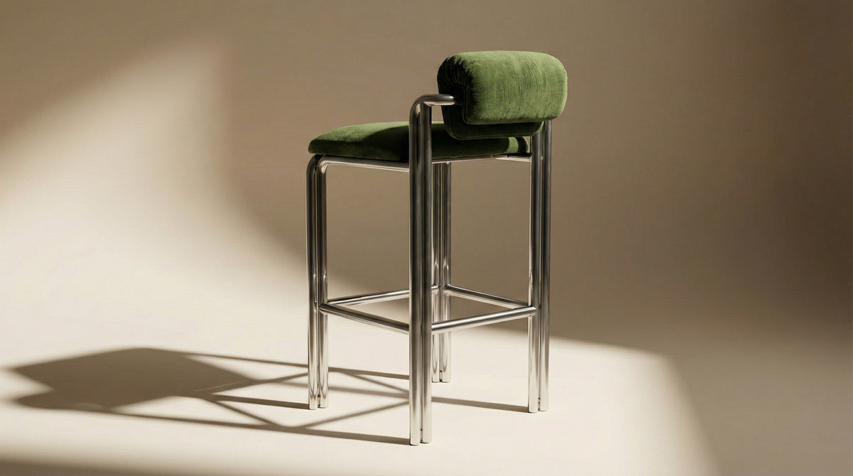 Cubu Bar Chair seen from behind by Maison Burgos