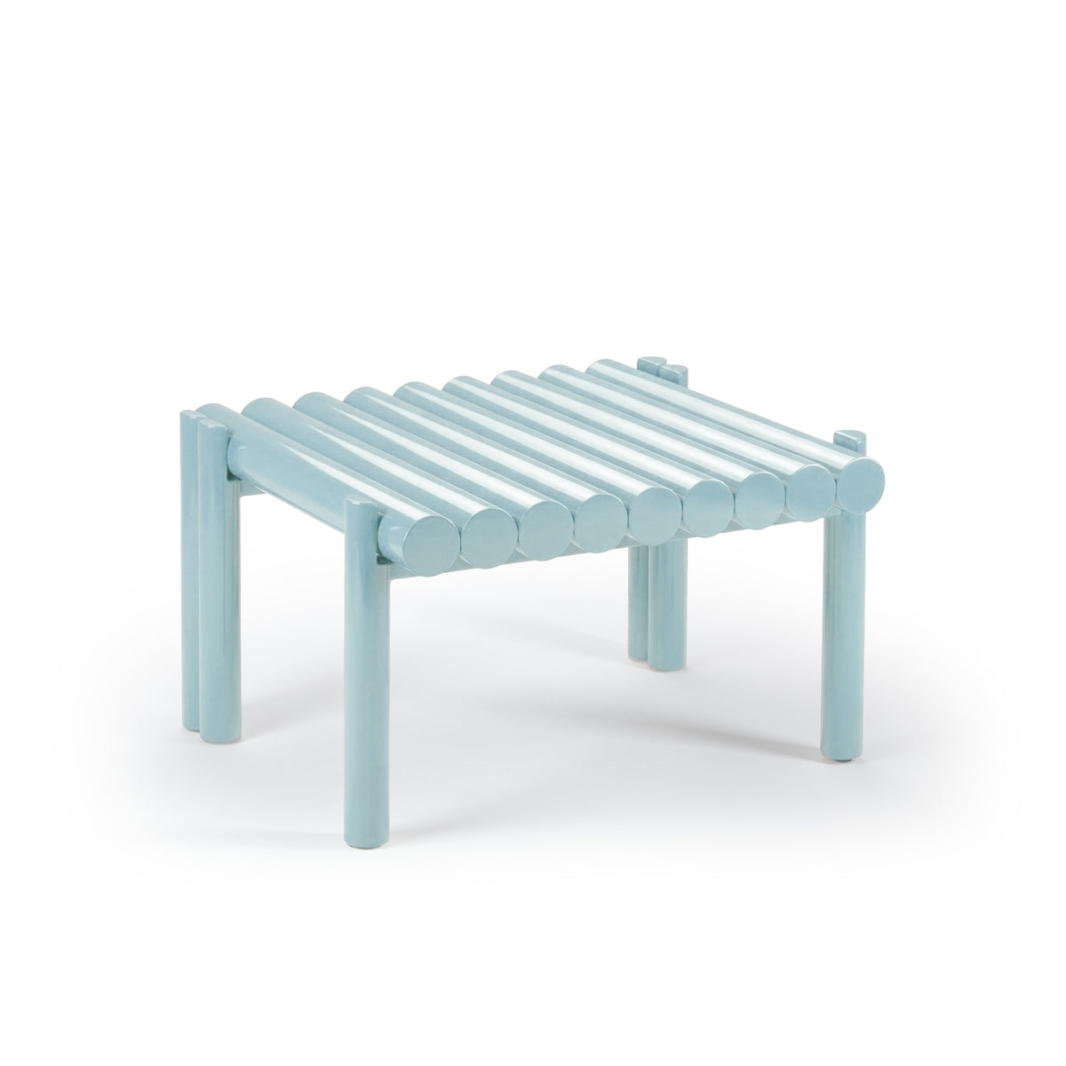 Duna Outdoor Side Table light blue structure by Maison Burgos