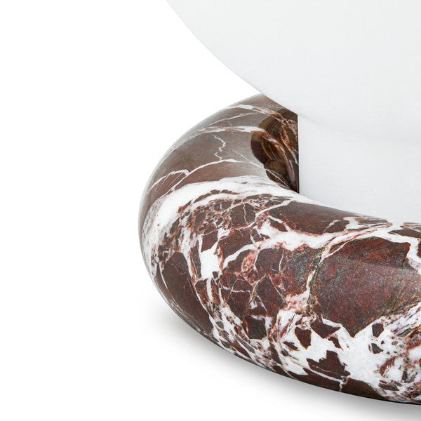 Flora Vase Burgundy marble base detail by Maison Burgos