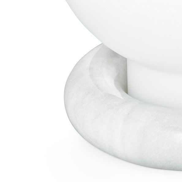 Flora Vase Carrara marble base detail by Maison Burgos
