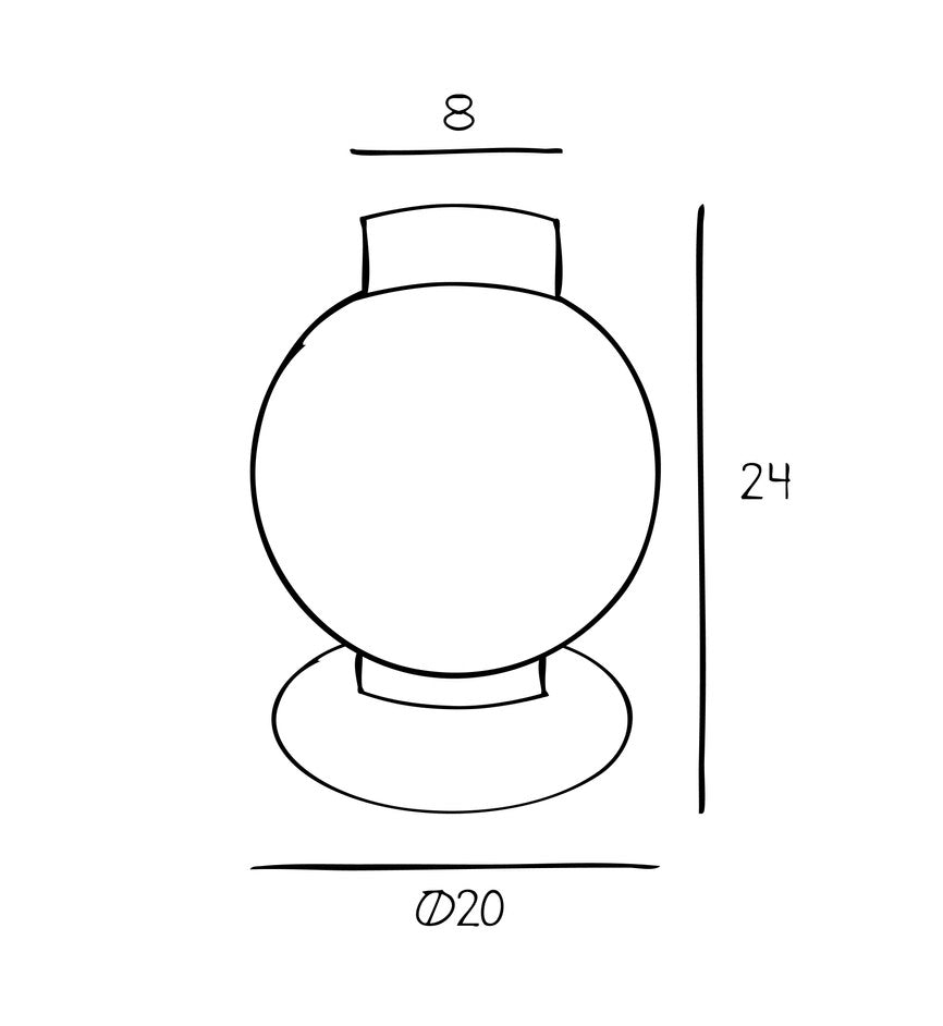 Flora Vase line drawing with dimensions by Maison Burgos