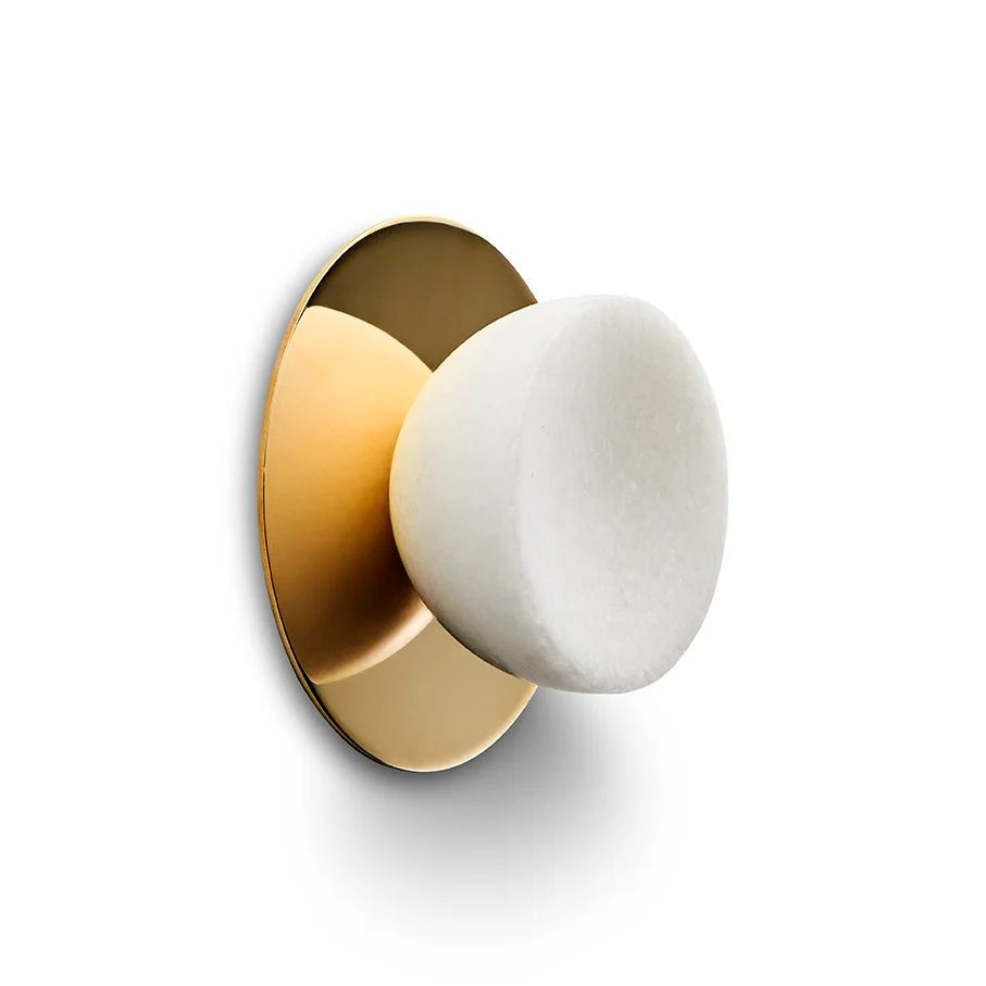 Get a Grip - Backplate Brass shown with a white stone knob