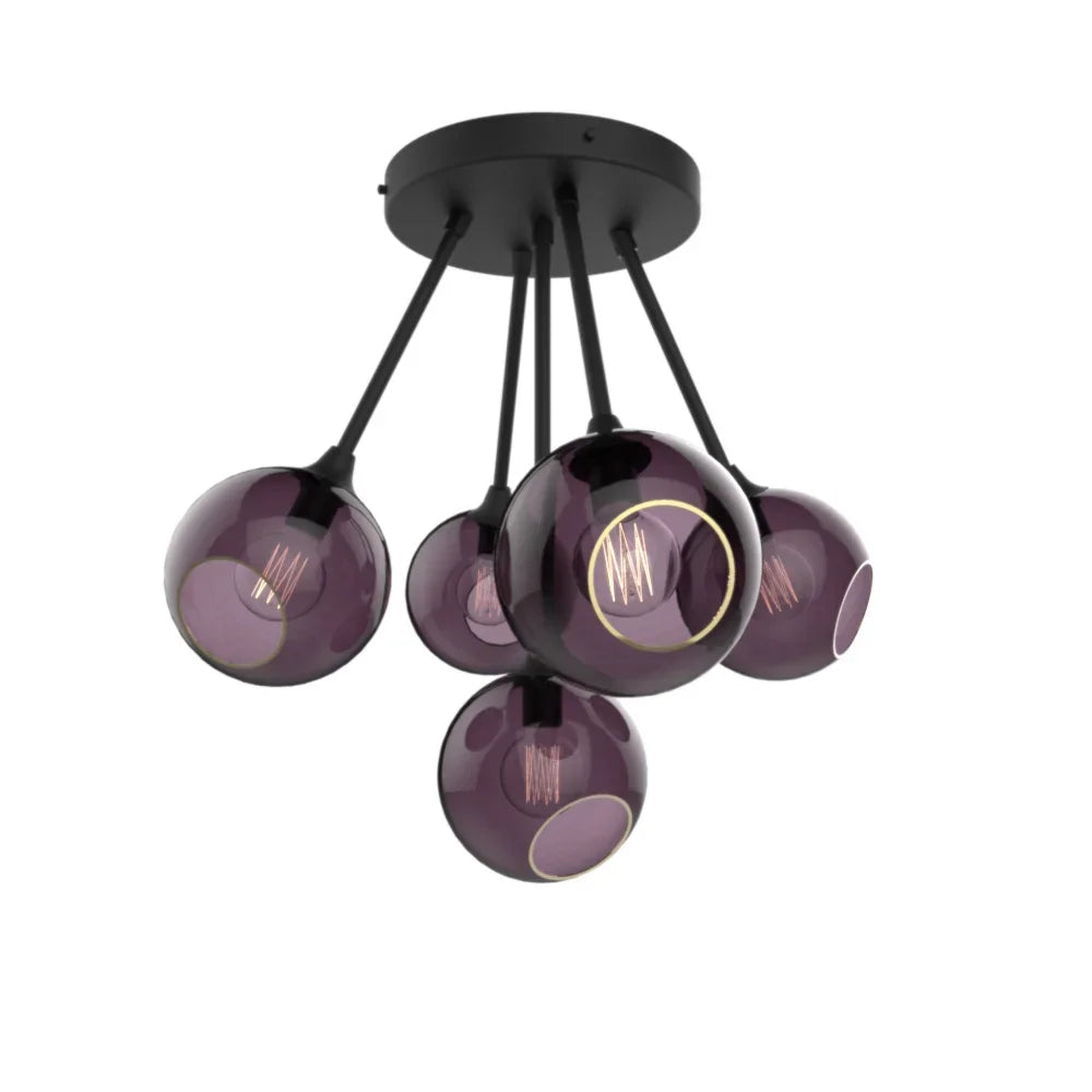 Ballroom Molecule Black - Purple Chandelier by Maison Burgos