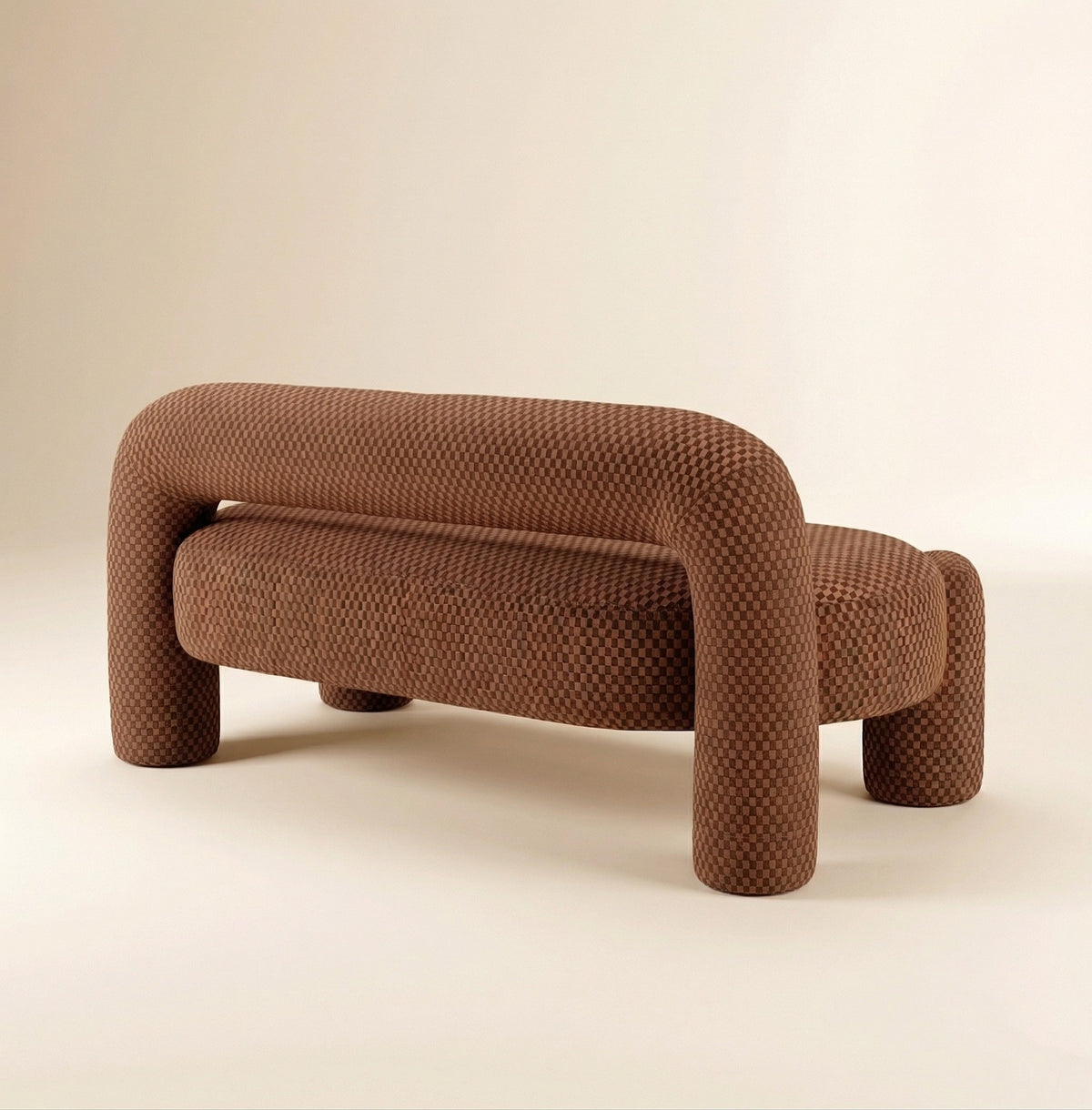 Marlon Daybed - 02 in mohair velvet, back view, by Maison Burgos