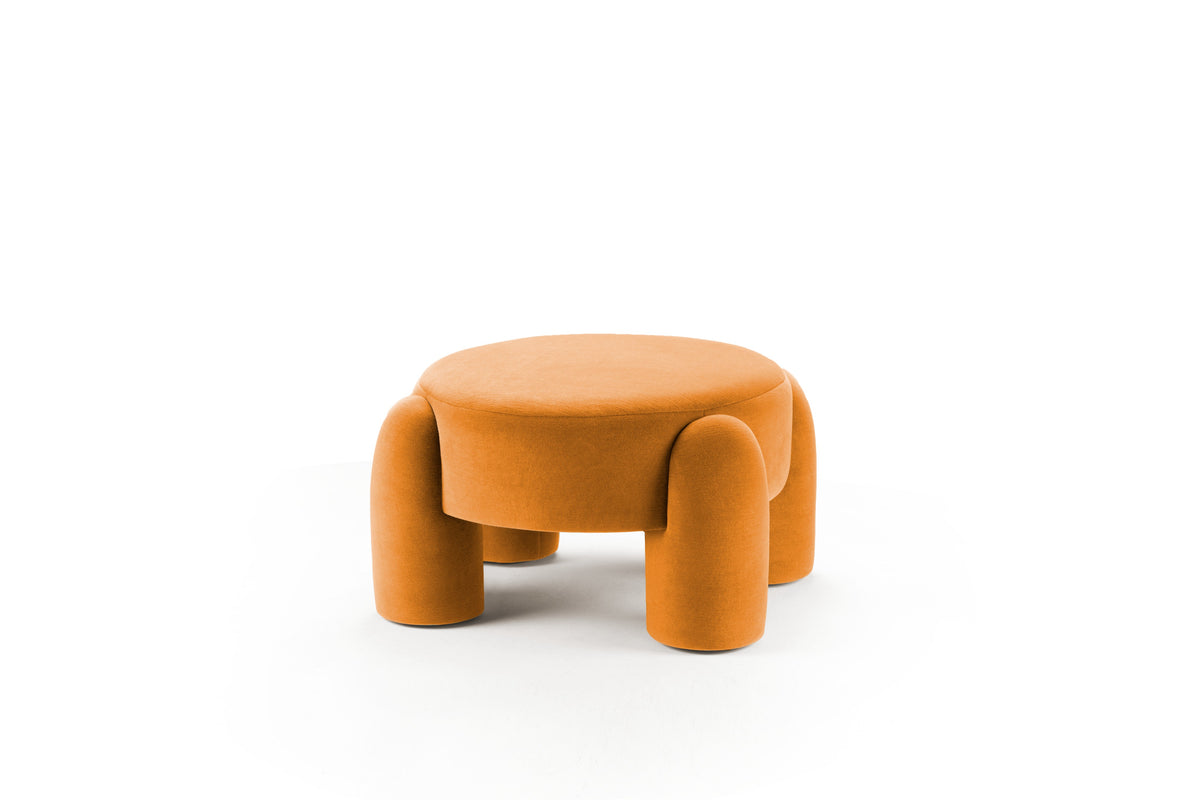 Marlon Pouf mohair velvet upholstery detail by Maison Burgos