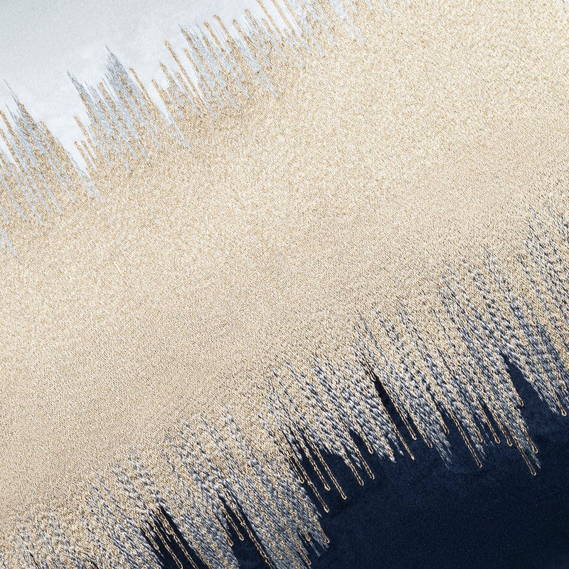 Mira Ivory Navy Velvet Pillow, fabric close-up by Maison Burgos