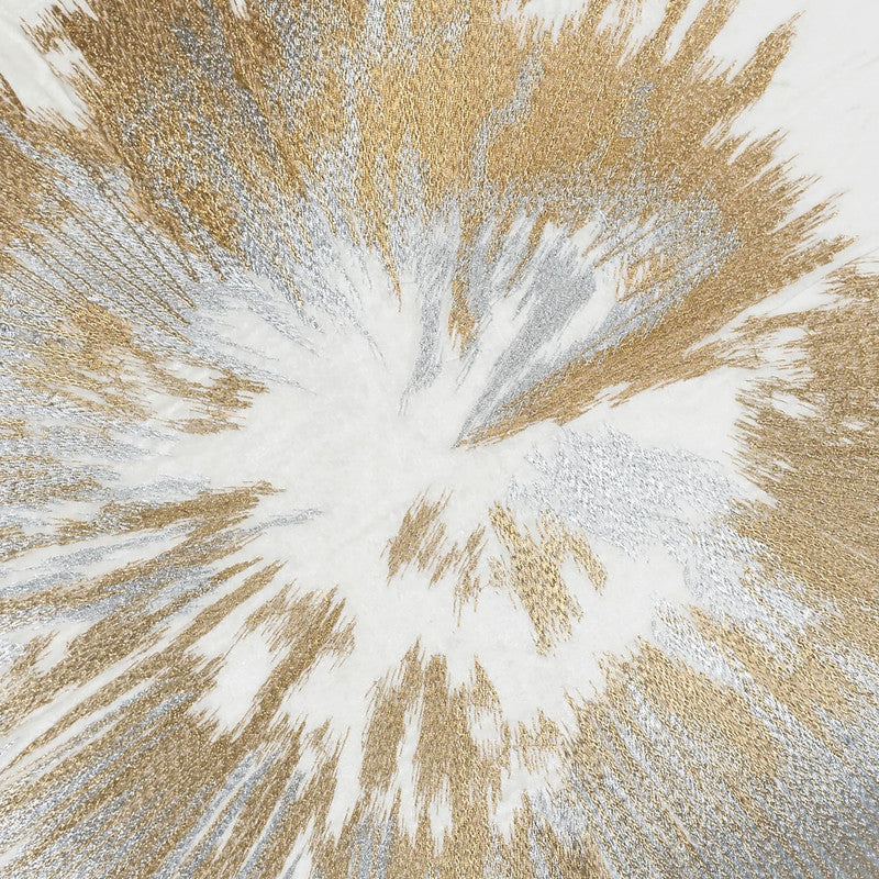 Mira Starburst Pillow, Ivory, fabric close-up by Maison Burgos