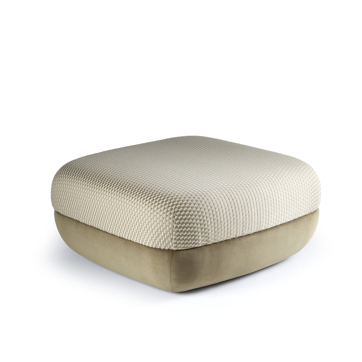 Mood Square Pouf angle view by Maison Burgos