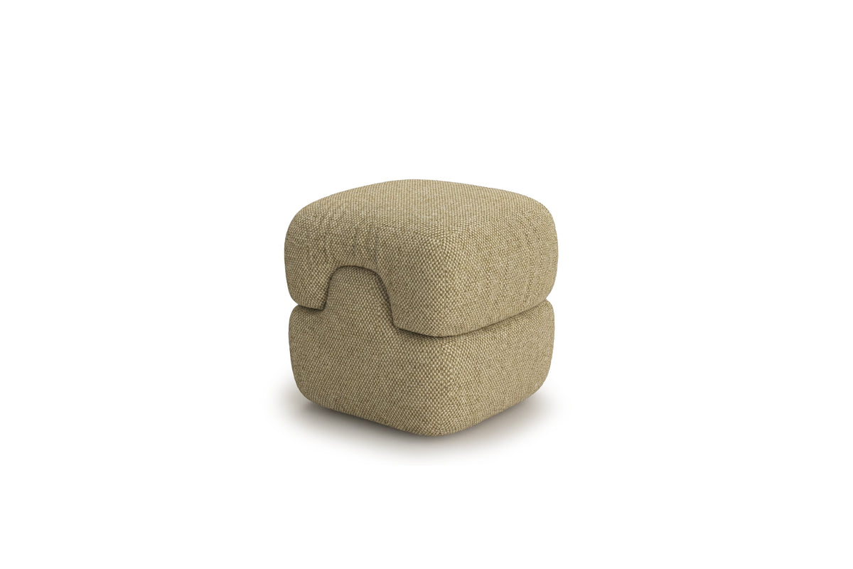 Mosaico Pouf sage boucle white by Maison Burgos