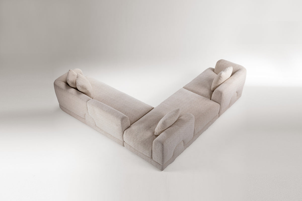 Mosaico Sectional Sofa Composition 1 ivory top by Maison Burgos