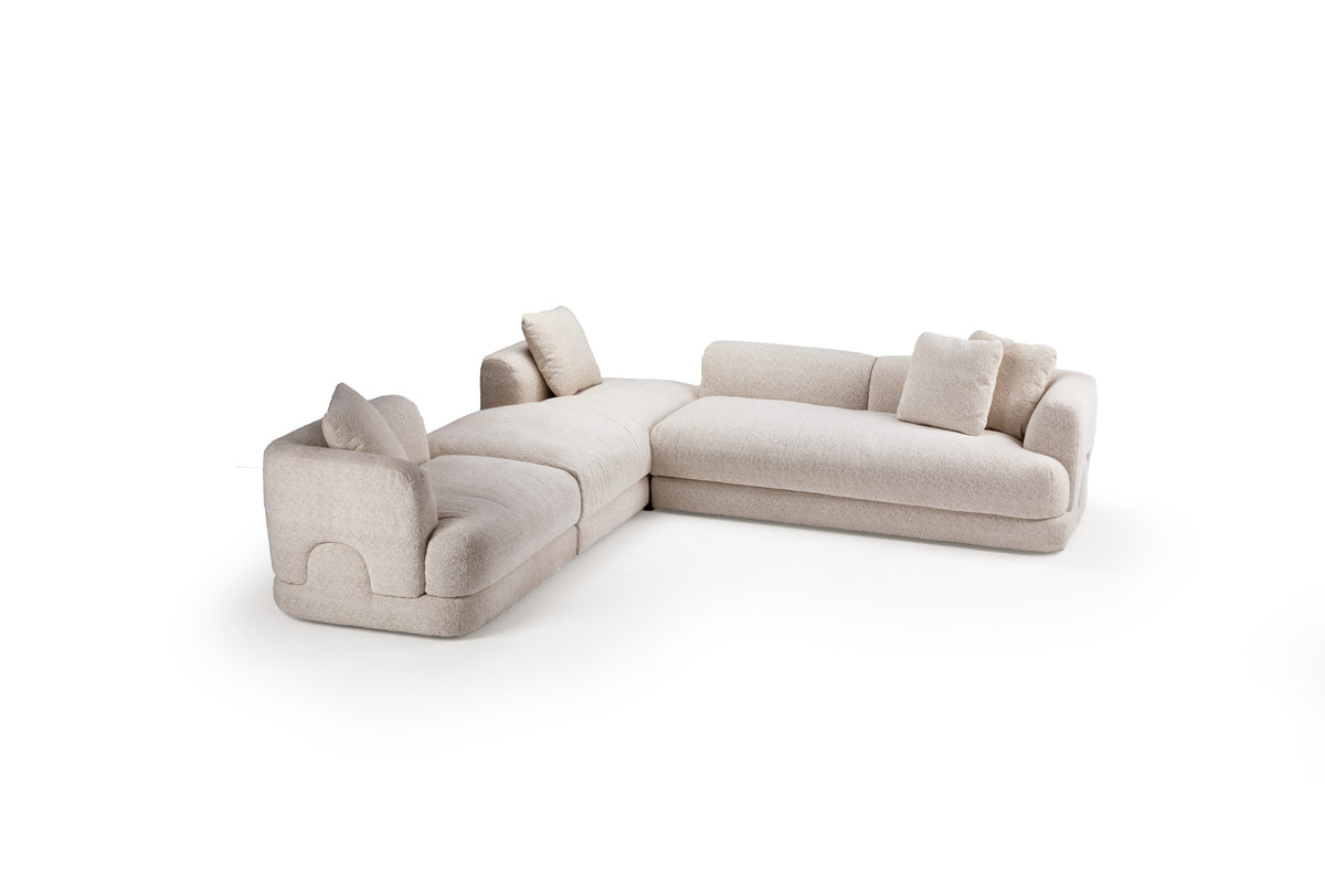 Mosaico Sectional Sofa Composition 1 ivory white by Maison Burgos