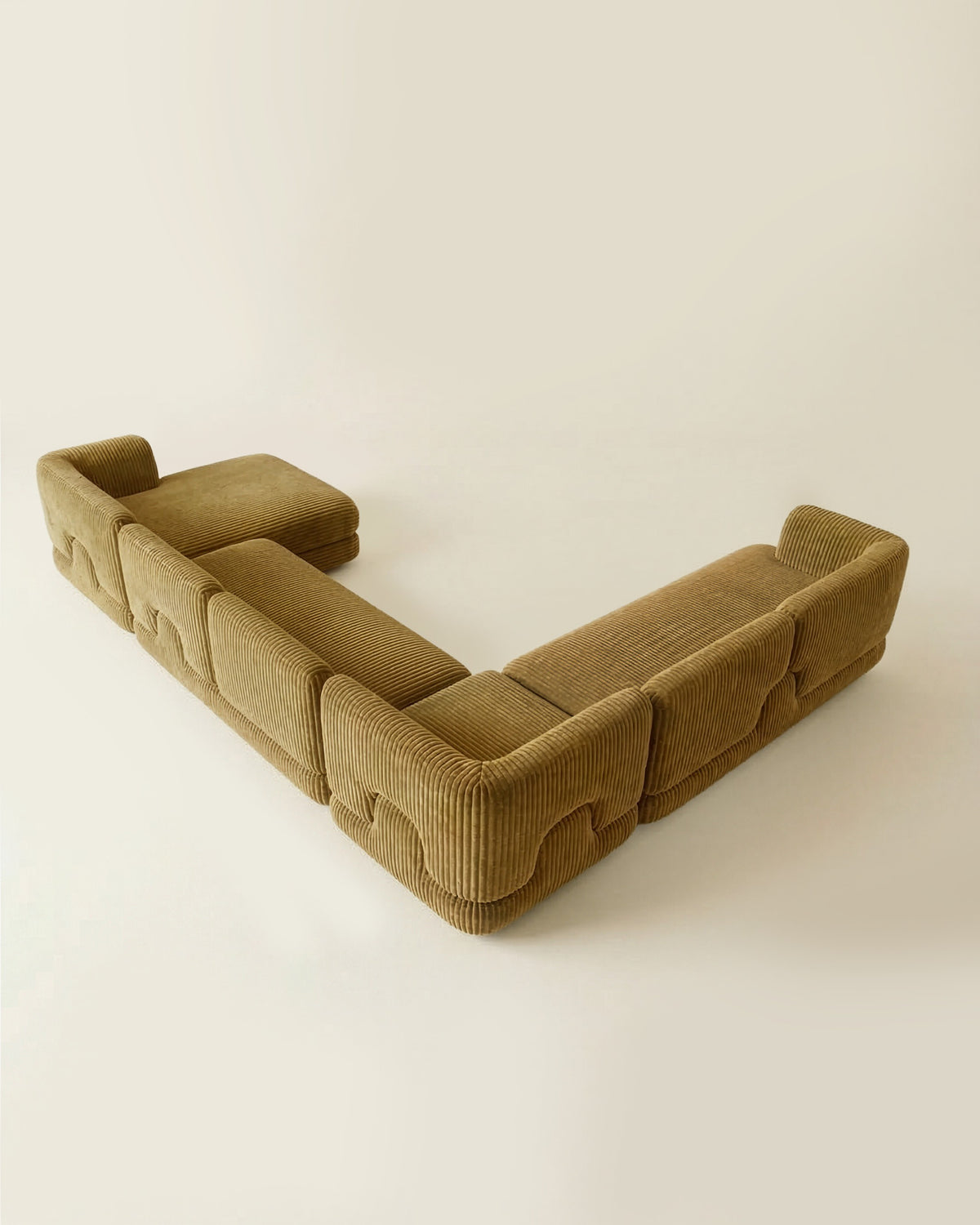 Mosaico Sectional Sofa Composition 3 ochre corduroy by Maison Burgos