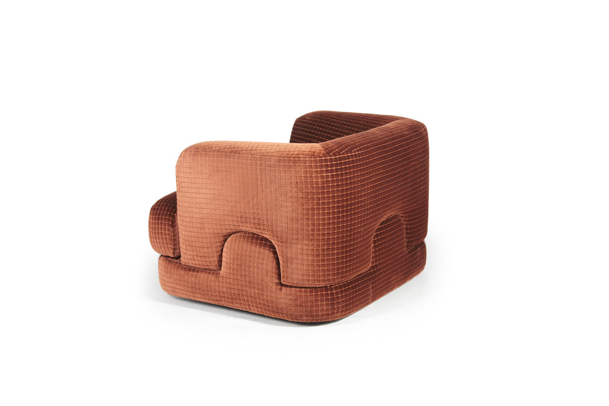 Mosaico Armchair rust back white by Maison Burgos