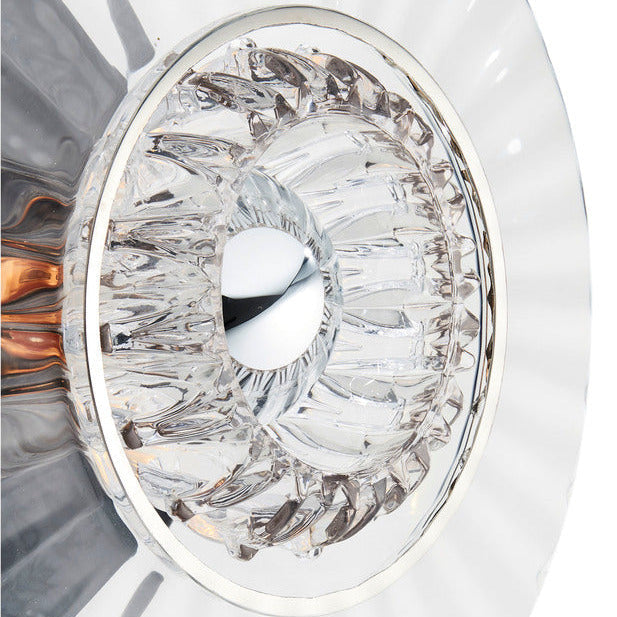 New Wave Eyeball XL fitted in a clear New Wave Optic wall light, detail, by Maison Burgos
