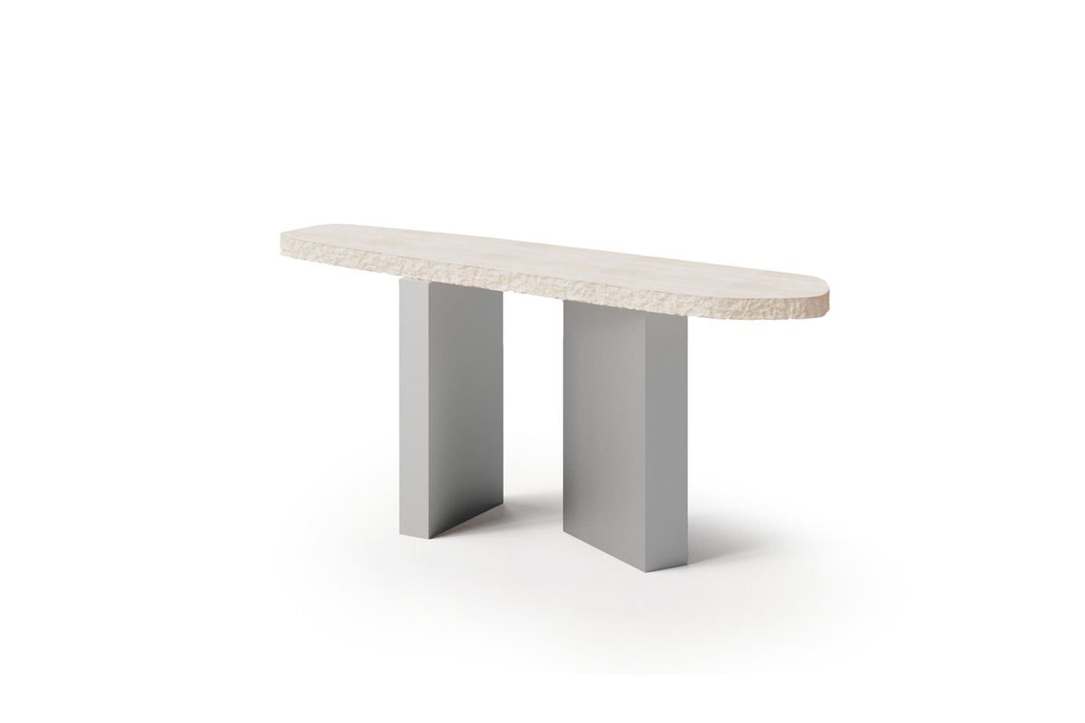 On The Rocks Console Table on a white background by Maison Burgos