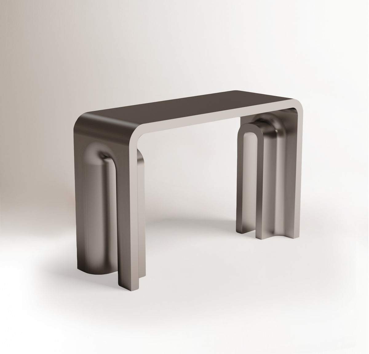 Plié Console curved support detail by Maison Burgos