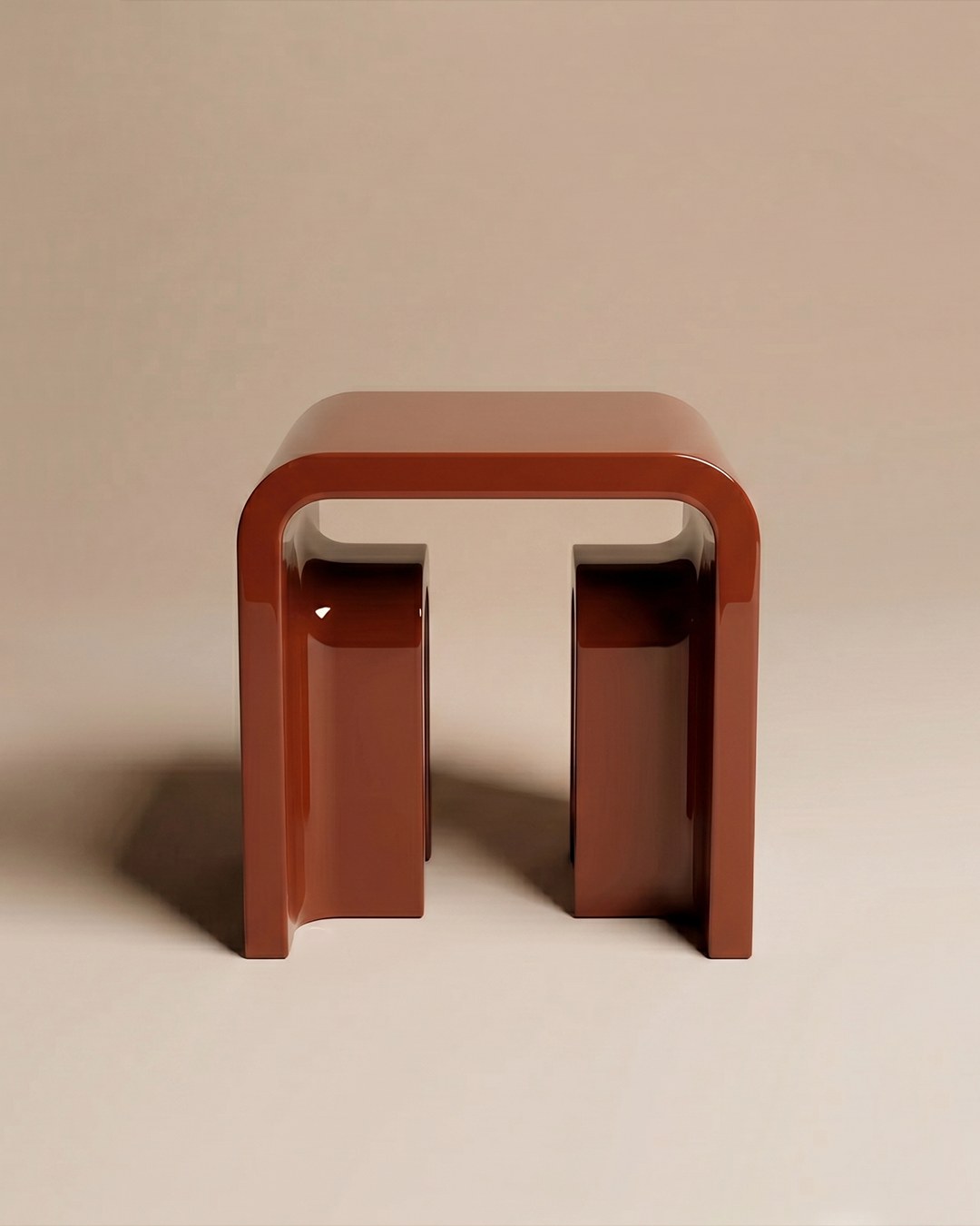 Pliè Side Table polished inox by Maison Burgos