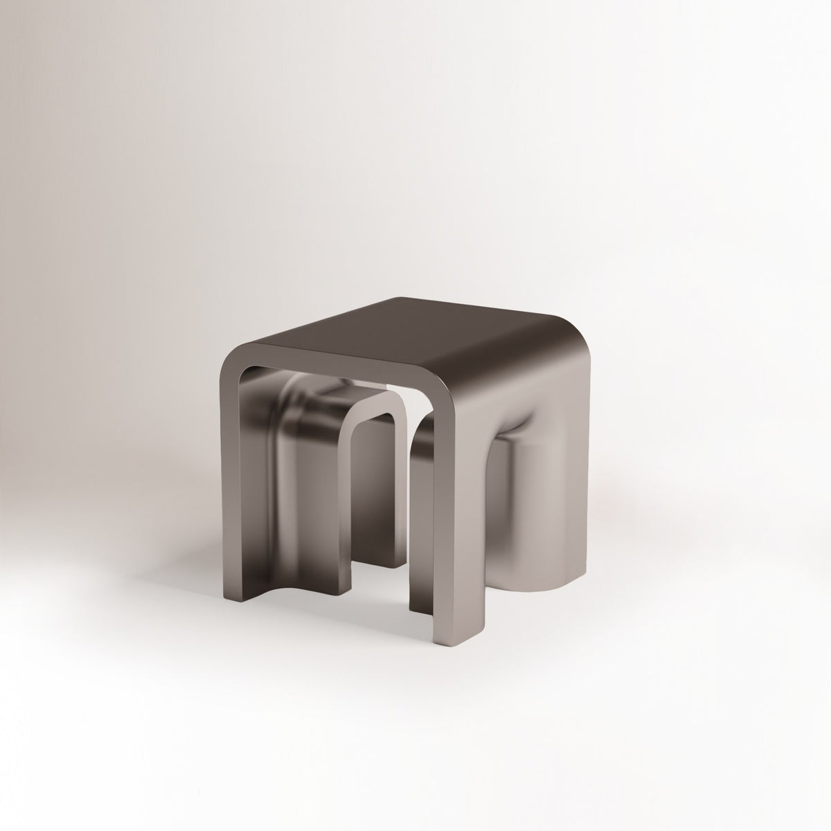 Pliè Side Table angled view by Maison Burgos