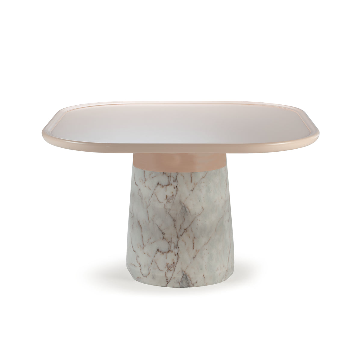 Poppy Dining Table - Lacquered Top in Nude