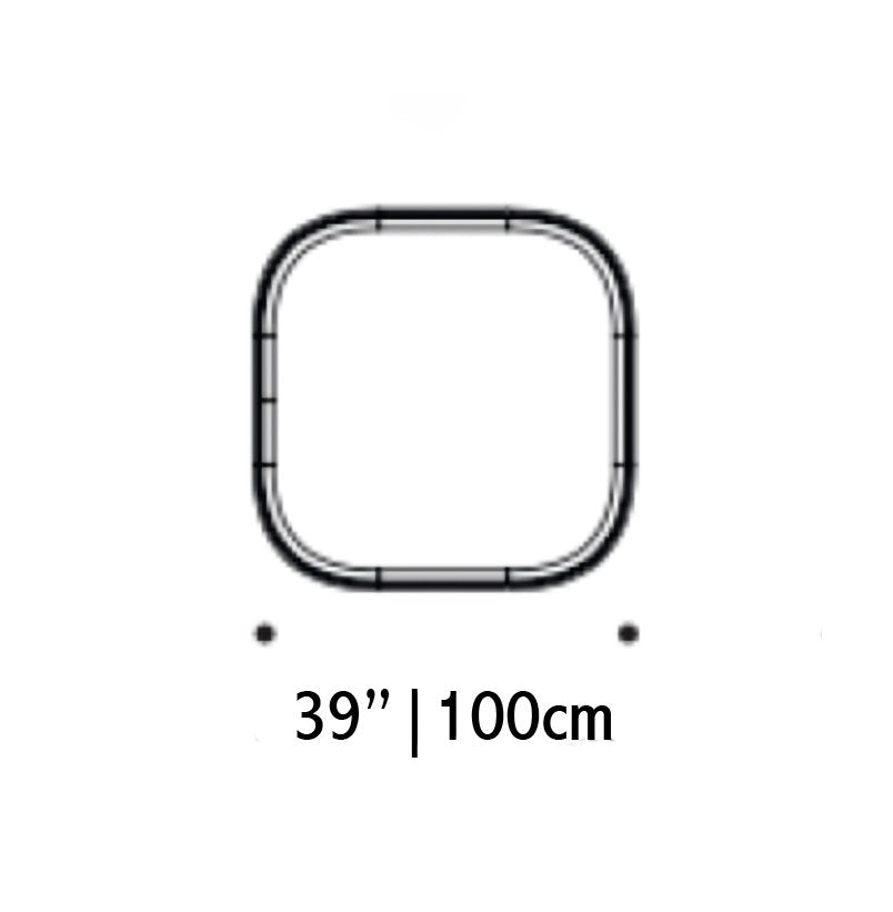 Poppy Coffee Table - Marble top dimension drawing: 39 in / 100 cm square