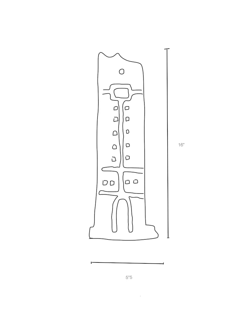 Porte Dogon "Terre" Sculpture dimension drawing