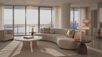 New York penthouse living room furnished with Maison Burgos pieces
