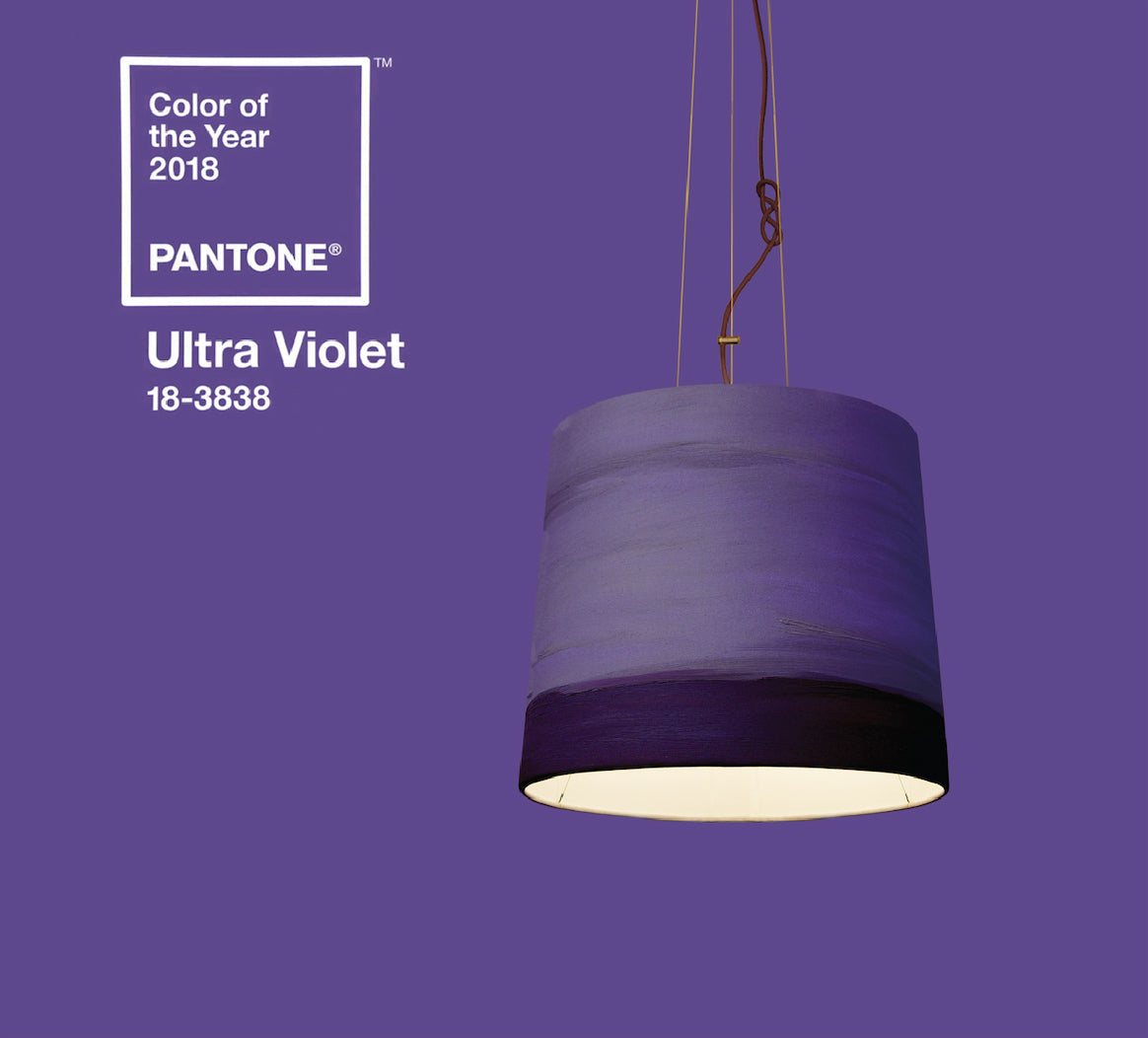 Mammalampa Sisters Pendant Light in Evening purple on a violet backdrop