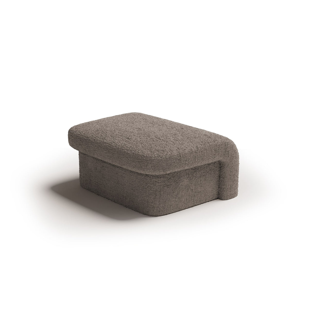 Slide Ottoman pouf 1 in moka boucle by Maison Burgos