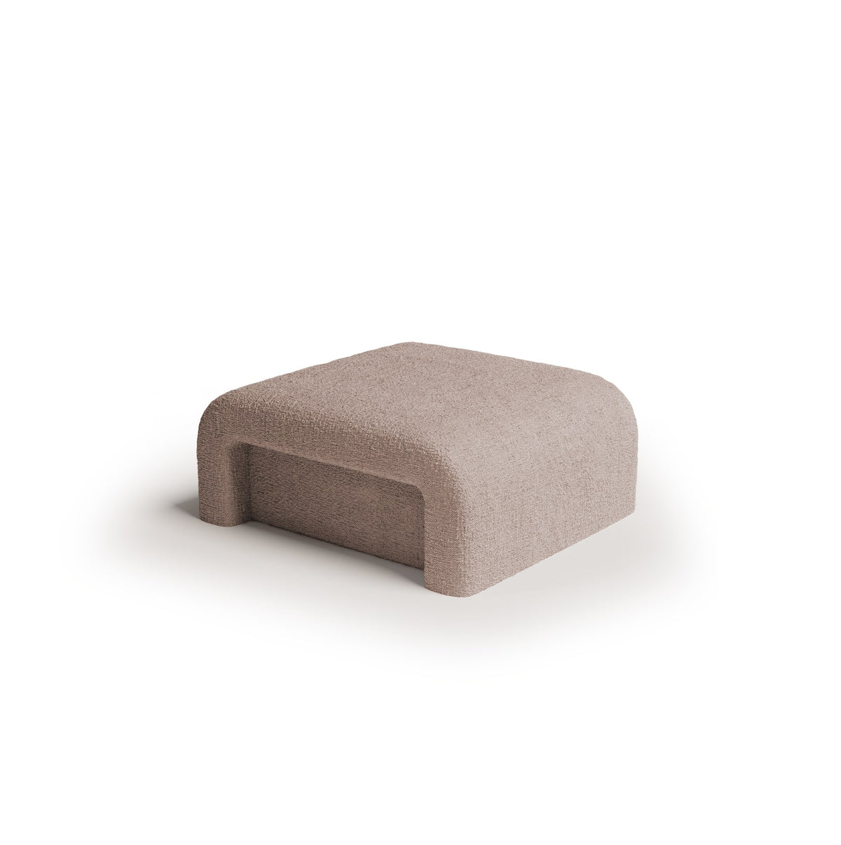 Slide Ottoman pouf 2 in rose boucle by Maison Burgos