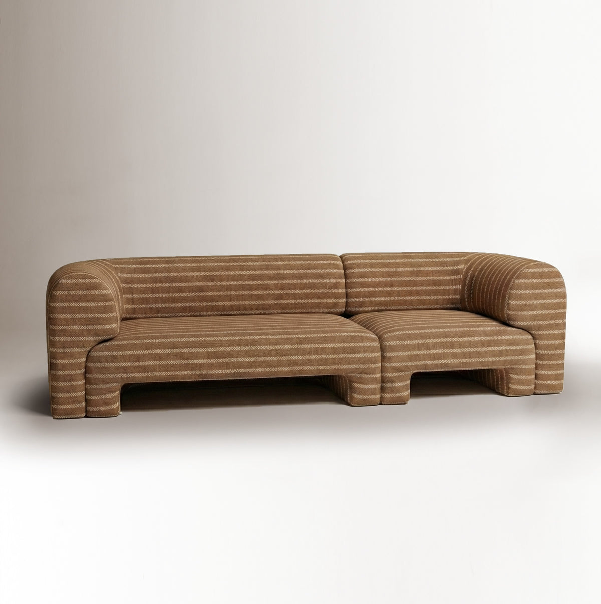Slide Sectional Sofa Composition 1 in striped fabric by Maison Burgos