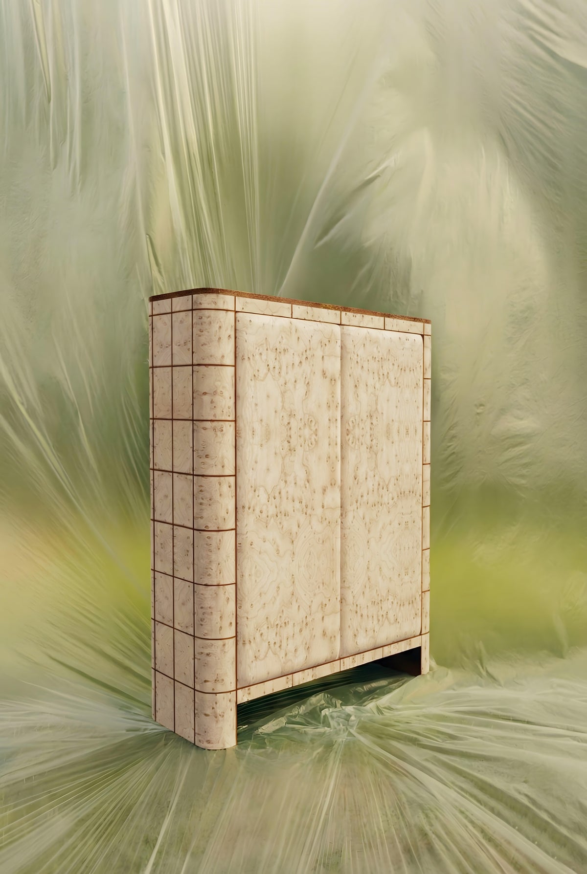 Soft Cage Bar Cabinet styled display by Maison Burgos