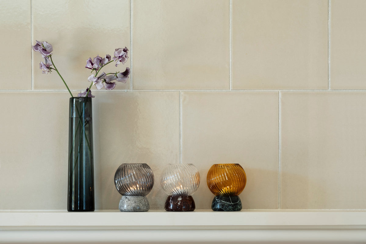 Twist of Marble Candle Holder lifestyle by Maison Burgos